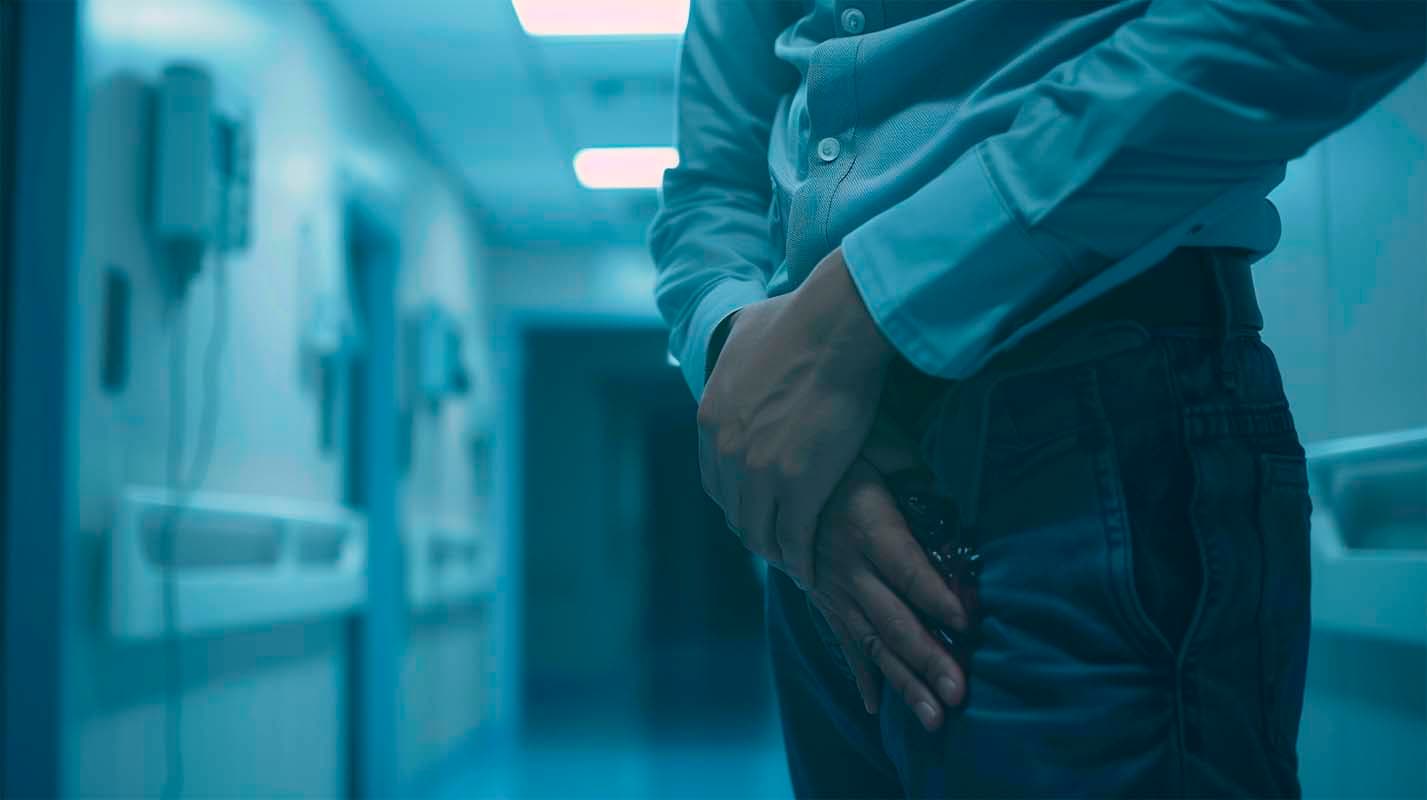 Image Depicting a Man Suffering from Abdominal Pain