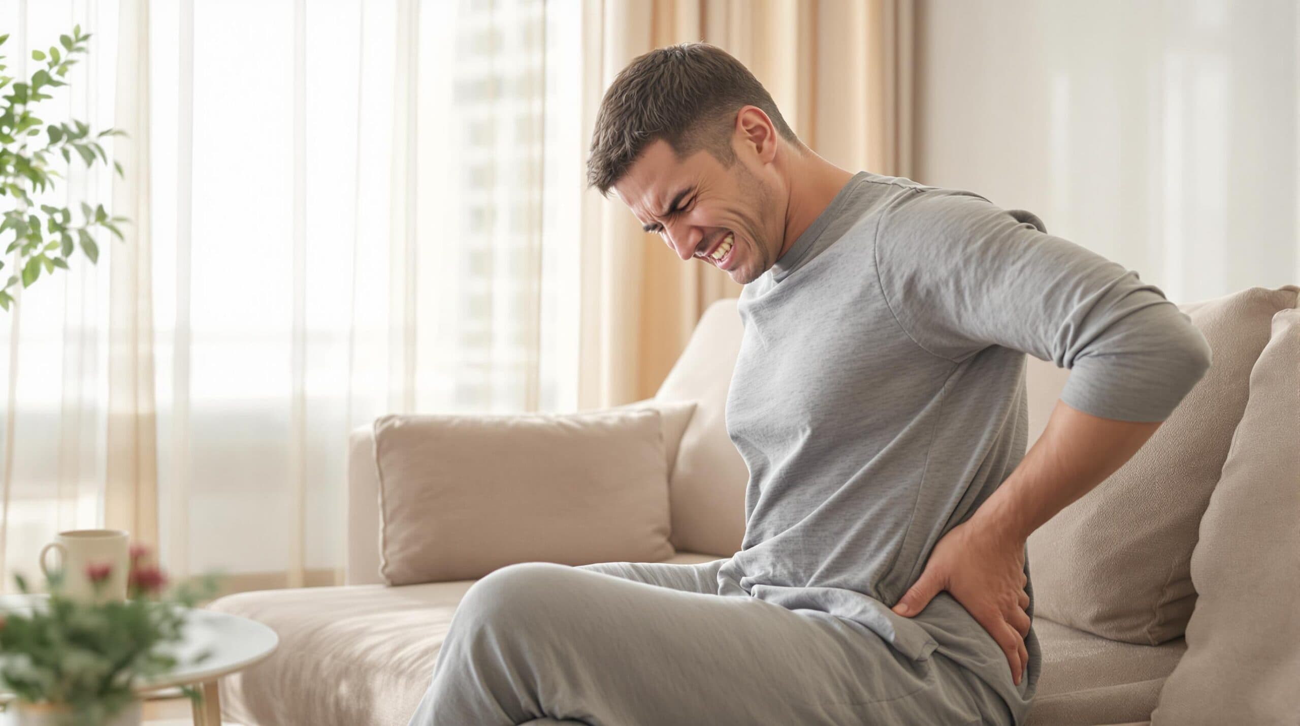 sudden onset lower back pain